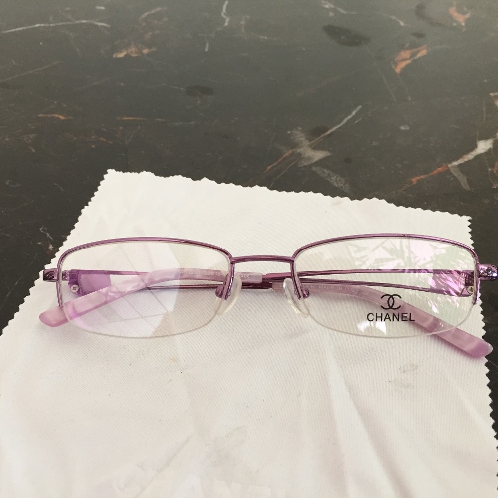 Authentic Chanel eyeglasses, NWT, amethyst purple titanium: 52-16-135
